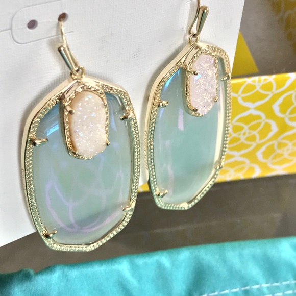 Kendra Scott Iridescent & druzy Darcy Earrings - Picture 3 of 4